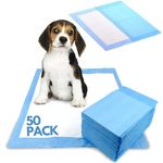 Discount Seller Large Puppy Pads 50 Packs (60x60cm) Multi-Layered Puppy Training Pads Leakproof and Highly Absorbent Odour Locking Dog Pee Pads—Anti-Slip and Disposable Pee Pads for Dogs