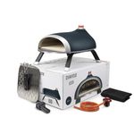 DeliVita Diavolo Gas- Fired Oven - Navy, Portable Outdoor Pizza Oven, Powered by Propane, Butane or Camping Bottles, Includes Accessories - Folding Peel, Carry Case, Temperature Gun & Gas Regulator