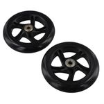 Enhanced Gripping Scooter Wheels Silent PU Wheels for Roller Skates, Wagon (200mm*40mm black)