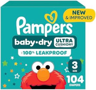 Diapers Size 3, 104 Count - Pampers Baby Dry Disposable Baby Diapers, Super Pack