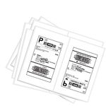 BESTEASY 200 Round Corner Half Sheet Self Adhesive Shipping Labels, Laser/Ink Jet White Blank Shipping Labels 8.5" x 5.5" Address Labels (100 Sheet Total 200 Labels)