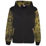 A2Z 4 Kids Boys Girls Jackets Kids Camouflage - A2Z Camo Contrast Hoodie Green 13