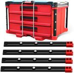 Alpha Engineered Threaded Replacement Packout Rails -10.4" (265mm) Compatible with Milwaukee Packout Drawer Tool Boxes (48-22-8442, 8443, 8444, 8447) - Aluminum Rails - Fits Packout Accessories-Black