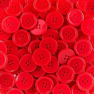 Super Z Outlet 100 Pack 1 Inch Buttons Flatback Sewing Colored for Arts & Crafts, Fashion Clothing, DIY Projects (Red)