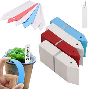 Simpeak 400 PCS Plant Label Tags, Waterproof Plant Labels White Blue Red 2X10CM Bulk Garden Plant Tags Nursery Reusable Garden Labels Markers Plant Stakes, 200x White,100x Blue, 100x Red