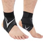 PROIRON Ankle Support Brace 2 PACK, Adjustable Ankle Brace Wrap Strap for Sports Protect, Plantar Fasciitis Achilles Tendonitis Ligament Damage Injury Recovery, One Size for Men Women