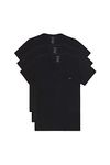 Diesel Men's Michael 3 Pack V-Neck T-Shirts Base Layer, Black, S