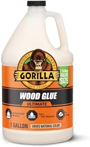 Gorilla Wood Glue Ultimate, Waterproof High‑Strength Wood Glue, Natural Dry Finish, 1 Gallon