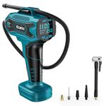 Ecarke Cordless Tire Inflator: Air Compressor for Ma-kita 18V Battery, Max 11Bar(160 PSI)- Portable Electric Air Pump with Digital Pressure Gauge for Car, Motorcycle, Bike, Sports Ball etc(No Battery)