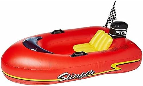 Swimline Speedboat Inflatable Kids Float, Red, 45"/25"/10"