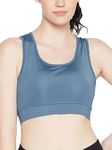 Clovia Women's Medium Impact Padded Sports Bra with Racerback (BRS046P03_Blue_XXL)