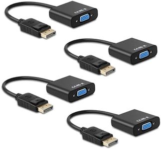 Ankey Display Port to VGA Adapter,4 Pack Gold-Plated DisplayPort DP to VGA Converter (Male to Female) for Computer, Desktop, Laptop, PC, Monitor, Projector, HDTV