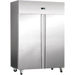 Stalwart DA-R1200S Commercial Refrigerator Upright Cabinet 1200 litres Stainless Steel Twin Door GN2/1 Fan Assisted Cooling