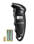 AstroAI Digital Tire Pressure Gauge 150 PSI, ANSI B40.7 Certified Accuracy (+/-1 PSI) Tire Pressure Monitor with AAA Batteries, Backlit LCD Displays, 4 Pressure Unit Settings for Car Trucks, Black