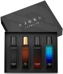 DJOKR Perfume For Men Gift Set Pack of 4x20 ML | Eau De Parfum | Premium Luxury Long Lasting Fragrance Spray | Signature| Wicked| Oud Wood| Marine (4x20 ml)