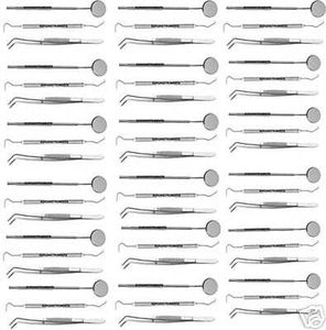 SURGICAL ONLINE 90 Instruments Basic Dental Set Mirror Explorer Probe Pliers (30 of Each 3 Kind)