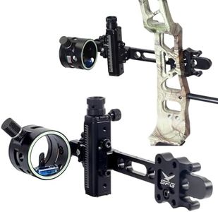 FENJANER Archery Compound Bow Sights - 1 pin or 5 pins Bow Sight Right Hand No Tools for Quick Adjustment for Outdoor Hunting (1 Pin Sight)