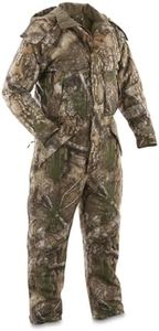 Guide Gear Men's Dry Waterproof Hunting Coveralls with Hood, Insulated Camo Hunt Overalls RT APX LARGE