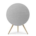 Bang & Olufsen Beosound A9 (5th Gen) - Iconic WiFi and Bluetooth Home Speaker with Room-filling Sound, Powerful Floorstanding Luxury Speaker and Oak Legs - Natural Aluminium