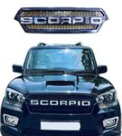 CAR SAAZ Raptor Style Alpha Front Grill Silver Compatible with Scorpio Type 4(2018-2021)