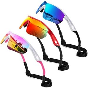 FEISEDY 3Pack Youth Polarized Baseball Sunglasses for Boys Girls UV400 Sports Shades Lightweight Frame B0220
