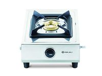 Bajaj Single Burner With Removable Drip Tray Stainless Steel Gas Stove, (Silver, Medium, 1Brss6), Open