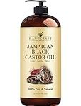 Handcraft Blends Jamaican Black Castor Oil for Hair Growth, Eyelashes and Eyebrows - 100% Pure and Natural Carrier & Body Oil - Use As Aromatherapy Carrier Oil, Moisturizing Massage Oil - 16 fl. oz