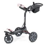 Bag Boy Volt Electric Golf Push Cart | Compact Remote Controlled Trolley with 36 Hole Lithium Battery, 9 Speeds, Excess Storage Space, Anti-Tip 4th Wheel, 2 Step Fold and TrueLine Tracking