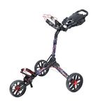 Bag Boy Nitron 3 Wheel Golf Push Cart, Easy 1 Step Open and Fold, Scorecard Console, Beverage Holder, Mobile Device Holder, Handle Mounted Parking Brake