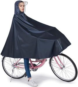 ADERTOS Poncho Antipioggia per Bicicletta Mantella Antipioggia Impermeabile con Cappuccio con Strisce Riflettenti per Donne Uomini Adulti Ciclisti