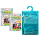 Humicure Moisture Absorber Dehumidifier with 1 Litre Absorption Capacity; Prevents Wardrobe, Bathroom, Kitchen and Bedroom from Mould & Fungus (Pack of 2, 400gram each, Activated Charcoal)