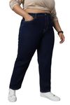 High Star Women's Straight Fit Plus Jeans (HSWPJNW23101_IG3_Indigo_42)