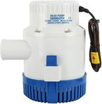 DasMorine 3000 GPH/3500 GPH 12v Boat Marine Plumbing Electric Bilge Pump 1 1/2"(40MM) Outlet 12 AMP 15 AMP Fuse (3000 GPH)