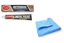 1 x 75ml Tube Solvol Autosol And Microfibre Cloth Chrome Ali & Metal Polish