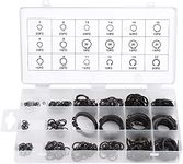 300pcs C-Clip Snap Ring Kit 18 Size 2mm to 32mm Black Alloy Steel Circlip Kit External Retaining Ring Assortment Set