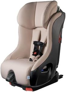 Clek Foonf Convertible Car Seat with Rigid LATCH system, Crumple Zone safety system, Adjustable Headrest, Reclining Design and Anti-Rebound Bar & Flame Retardant-Free (Latte Ziip)