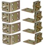 DEEGAA MART Bed Rail L Brackets for Joining Woods, Bed Frame Hardware , Bed Rail Socket Accessories, Set of 4 Wooden Bed Brackets Bed Rail Fittings, headboard and Footboard Fixing, Heavy(4 Sets)