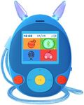 BluKaSa 64GB MP3 Player for Kids, Kids MP3 Player with Bluetooth, Front Speaker, Games, Recorder, Ear Lights, Alarm, Kids Music Player Expandable Up to 128GB(Earbud, Aux Cable, Lanyard Included)