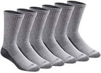 Dickies Men's Dri-Tech Moisture Control Crew Socks Multipack, Grey (6 Pairs), 6-12