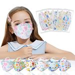 60PCS KF94 Mask Kids, Disposable Individually Wrapped Mask, Fish Mouth Type 4-Ply Breathable Mask with Adjustable Nose, Disposable Face Masks Comfortable Breathable.