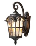 DEWENWILS Outdoor Wall Lights, Vintage Outdoor Light Fixture Wall Mount, Anti-Rust & Waterproof, Water Ripple Glass, Exterior Wall Lantern for House, Garage, Porch, ETL Listed