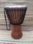 Genuine African Djembe Drum - extra large 14" head with 3 free instruments worth £28