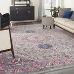 Nourison Passion Persian Oushak Light Grey/Pink 9' x 12' Area Rug (9' x 12')