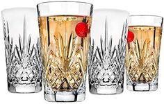 Godinger Beverage Tumbler Glasses All Purpose Highball - Dublin Collection, 12oz, SET OF 4