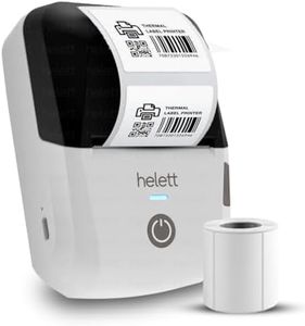 helett H65C Portable Bluetooth Thermal Printer (Dual Mode) Label+Receipt 58mm(Max Printing Width 2Inch Connect Android iOS Phone&Laptop(USBcable) 203DPI Resolution with 250 Label(1Year Warranty)