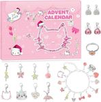 Advent Calendar 2025 Christmas Countdown DIY Cute Cat Charms Bracelet Fashion Christmas with Bracelets Necklace and 22 Unique Charms Jewelry Set for Girls, Teens,Women,Adults