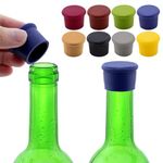 Airtight Seal & Reusable Silicone Wine/Beer Saver Bottle Stopper Covers - Easy to Use and Clean (Black/Gold, 2)