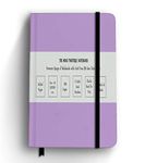 The Mood Twisters A5 Plain Hardcover Notebook with Elastic - Lilac Lavender 120 GSM 160 Dotted Pages for Bullet Journal Calligraphy Sketching Gifting