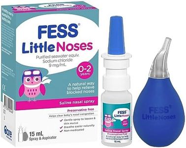 Fess Little Noses Saline Nose + Aspirator Blocked Sinus Decongestant Spray 15 ml