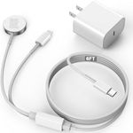 USB C Charger Block 20W with 2-in-1 Apple Watch Charger Magnetic Wireless Fast Charging Cable [Apple MFi Certified] USB C Wall Charger for iWatch Series 8/7/6/SE/5/4,iPhone 14/13/12/11(6FT Cord)